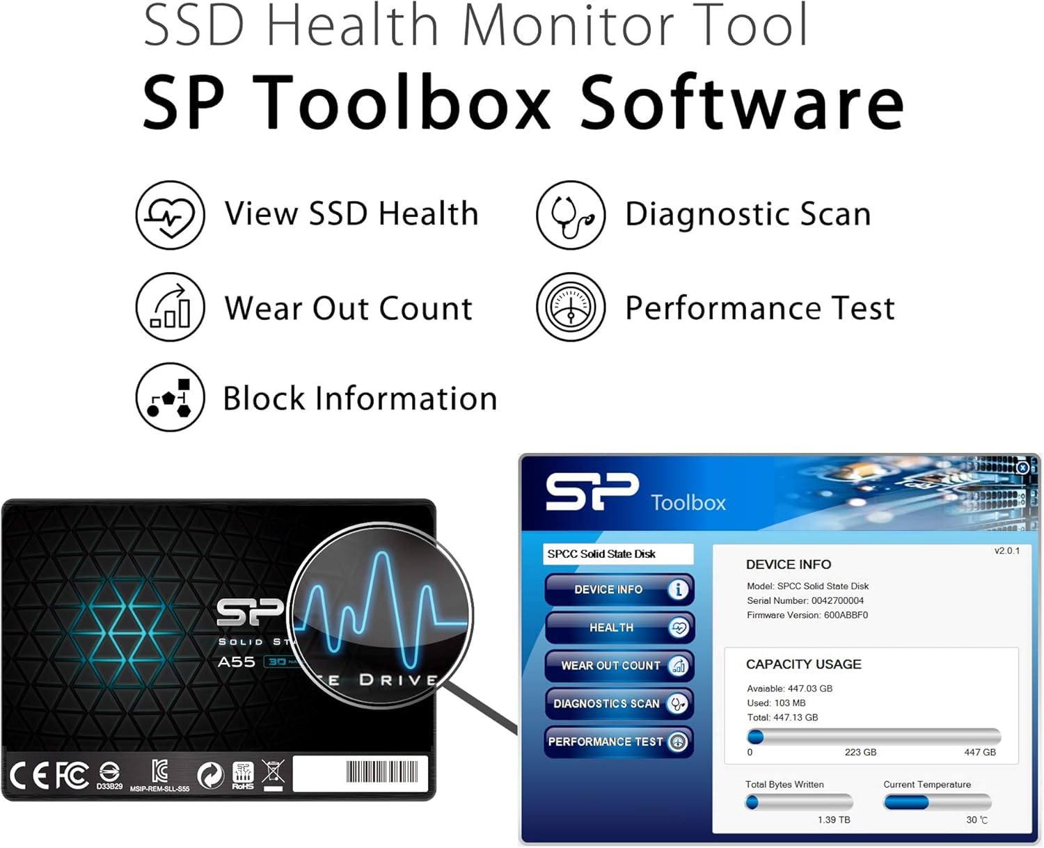 Amazon.com: Silicon Power 2TB SSD 3D NAND A55 SLC Cache